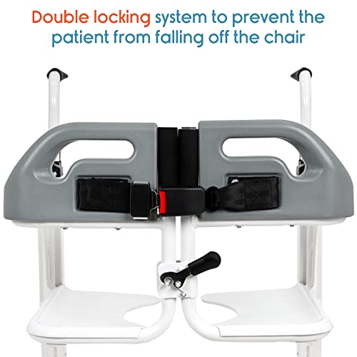 Image of KosmoCare Premium Imported Patient Lift & Transfer Wheelchair For Bedridden Patient (51 cms)