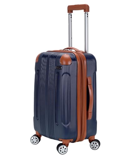 Image of Rockland London Hardside Spinner Wheel Luggage, Navy, Carry-On 20-Inch