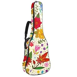 Sac De Guitare Basse Électrique Sac De Concert Sac À Dos Étui De Guitare Souple Rembourré Étanche Et Antichoc Fleurs… - Les Beatles, Paul McCartney, John Lennon, RIngo Starr, George Harrison