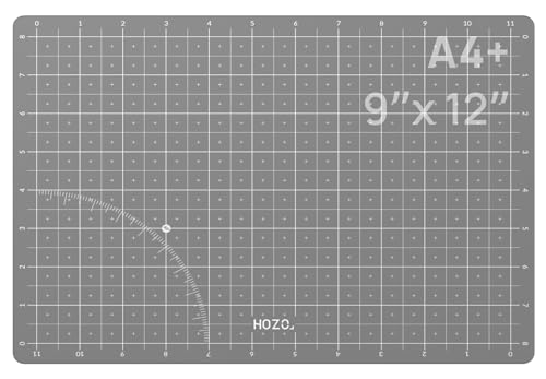 HOZO NanoTech Cutting Mat for Ultrasonic Cutter, 9" x 12" Self-Healing Cutting Mat, Glue-Free Eco Design, Heat-Resistant, Metric & Imperial Scales, Durable for Craft, DIY, 3D Printing & Model Making