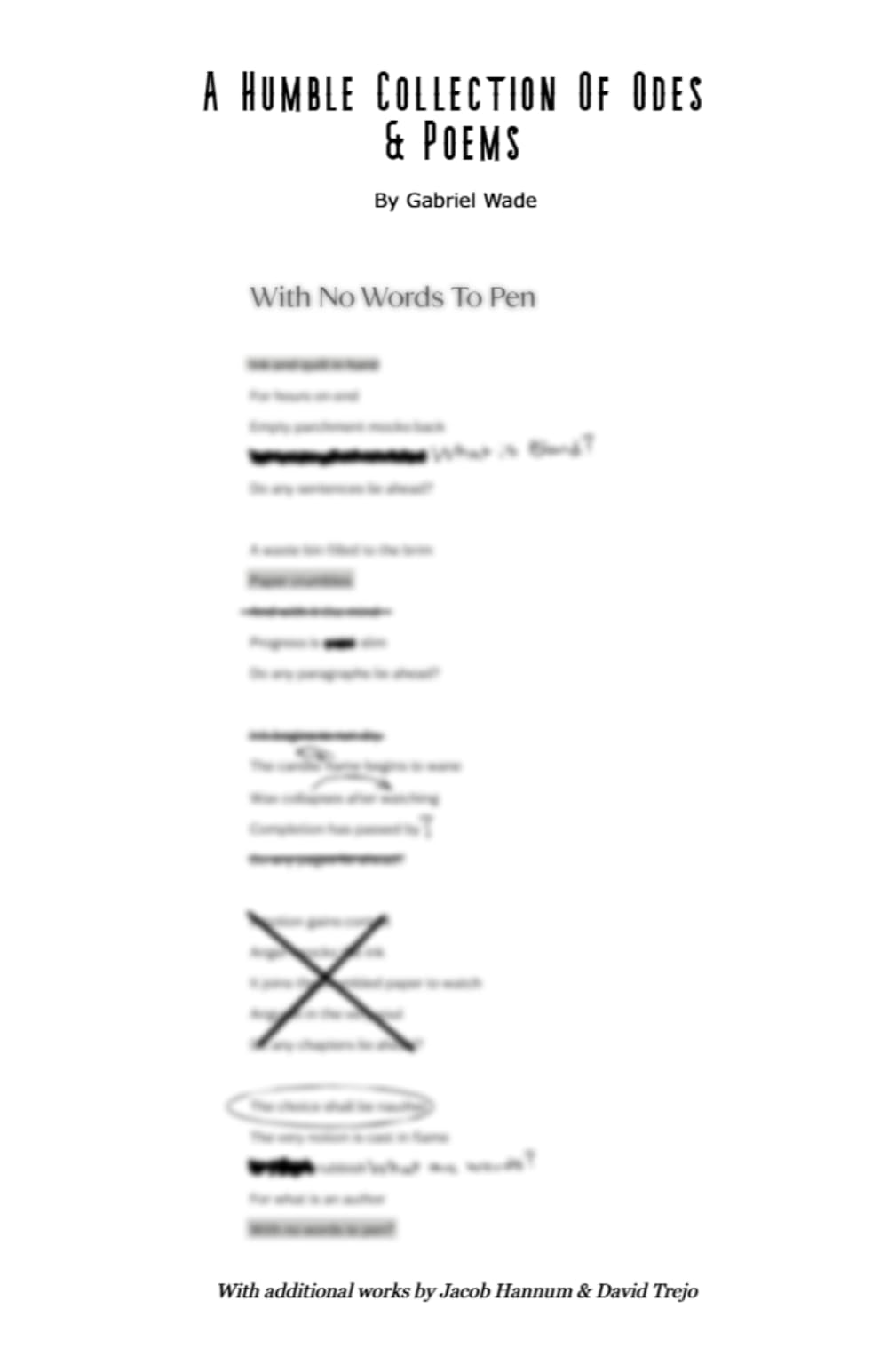 A Humble Collection Of Odes & Poems