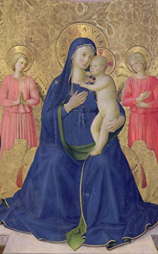 Impression d'art Fra Angelico haut de gamme La Vierge et l'Enfant 60x90