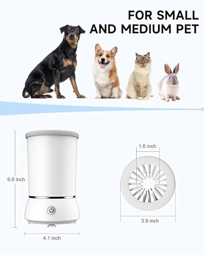 Image of Automatic Dog Paw Cleaner for Dogs,Electric Dog Foot Paw Washer Cup and Massager,2 Speeds for Thorough Cleaning and USB Rechargeable,Pet Paw Feet Cleaner for Small Medium Dogs Cats (Blue)