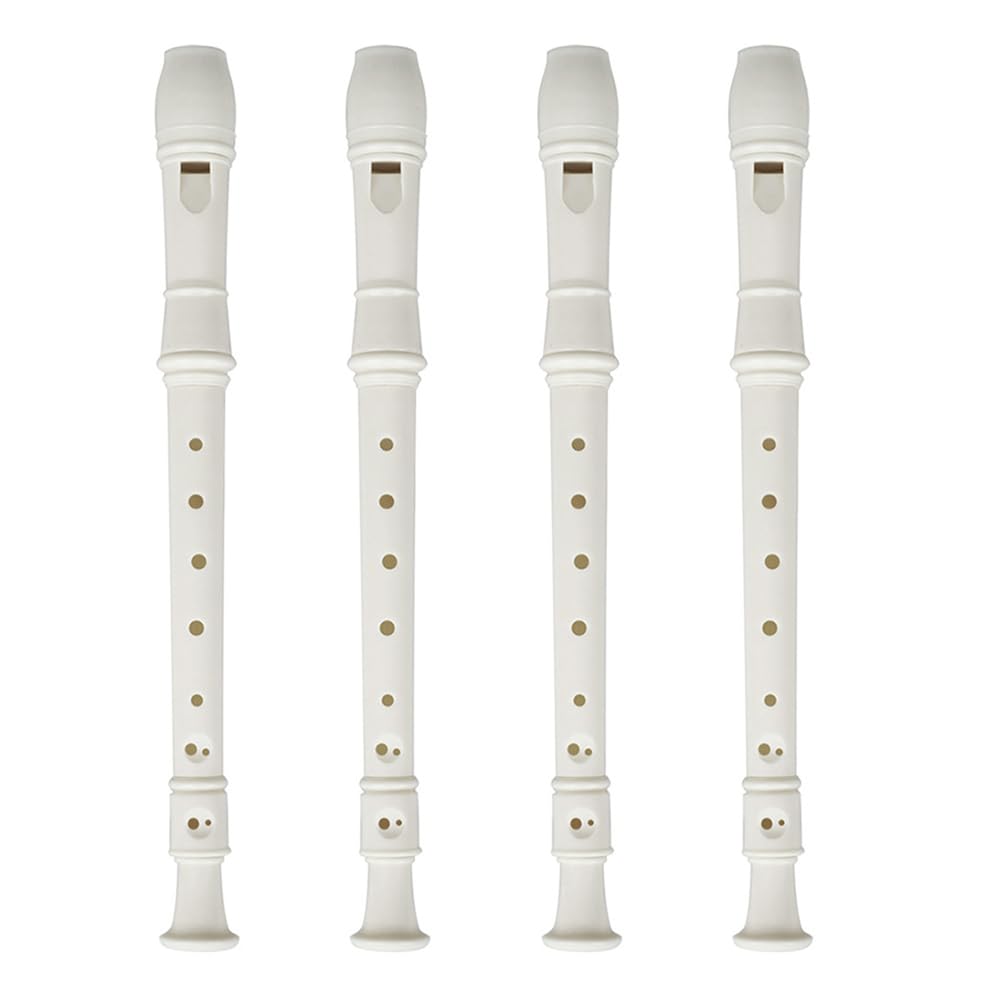 UPKOCH Clarinettes Enfants 8 Trous Ensemble 4 Instruments À Vent En RéSine LéGer Compact Pour Pratique Musicale DéButants Avec BâTon De Nettoyage