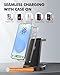 Wireless Charger for Samsung: 3 in 1 Charging Station for Samsung S26/S25/S24/S23/S22/S21, Note 20/10, Z Fold 6/5, Galaxy Buds 4/3/2 Pro, Galaxy Watch Ultra/8/7/6/5-Android & iPhone 15W Charging Dock