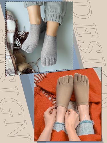 Image of Bencailor Women Toe Socks Cotton No Show Sock | 6 /12 Pairs Low-cut Socks with Toes Separated, Soft Breathable Cotton, Ankle Five-finger Sock for Running Athletic Daily Wear