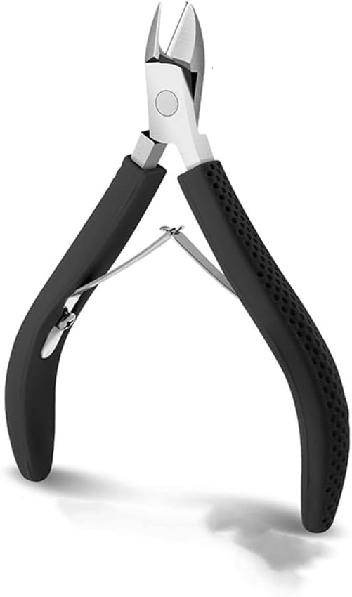 1pc Stainless Steel Cuticle Scissors Remover for Nails Art Clippers Nail Scissors Manicure Curved Tip Scissor,Black