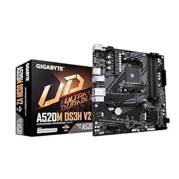 Placa Mãe Gigabyte A520M DS3H V2, Chipset A520, AMD AM4, mATX, DDR4