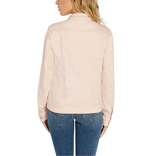 Buffalo David Bitton Womens Knit Denim Jacket (Light Pink, Small)3