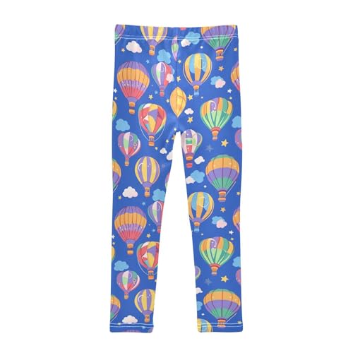 Hot Air Balloons Girls' Leggings Toddler Doodles Colorful Star Kids Yoga Pants Dance Active Tights 4T2