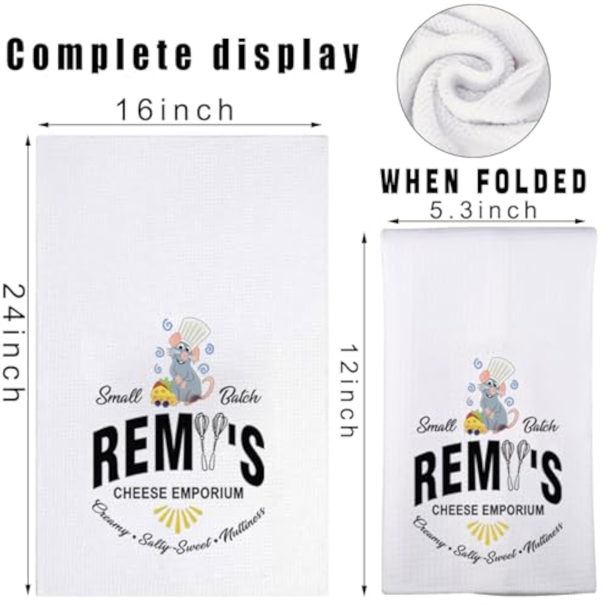 Remy Kitchen Towels, Chef Gift for Cooking Enthusiasts