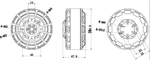 XOAR Titan T8120 100KV Heavy Lifting Brushless Electric Motor T8000 Series for RC Multicopter Multi-Rotor Quadcopter Drone