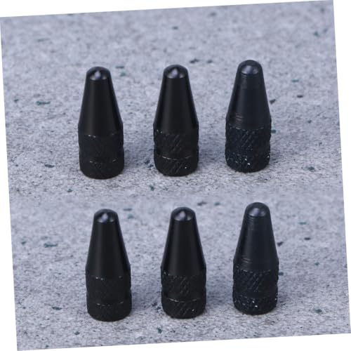 6 Pzas Tapas de Válvula para Bicicleta de Aleación de Aluminio Negro para Bicicleta de Carretera y Montaña, Protección de Aire para Neumáticos, Antióxido y Fácil de Instalar miniatura 5