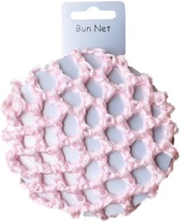 Girls Pink Knotted Ribbon Bun Hair Net 10cm - Dancewear Ballet Bridal Accessories