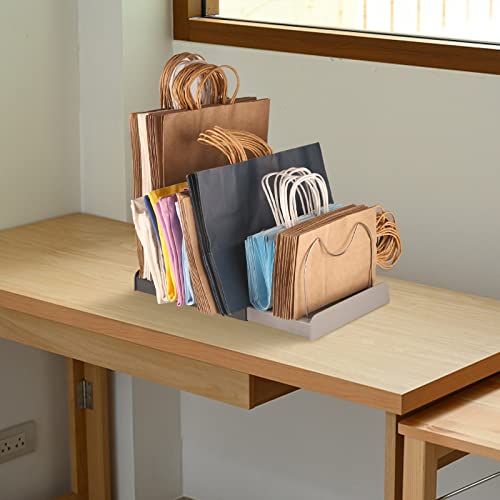 Adjustable Shopping Bag Organizer - Great for Storing Folded Cloth, Paper, Lunch & Reusable Food, Shopping & Gift Bags