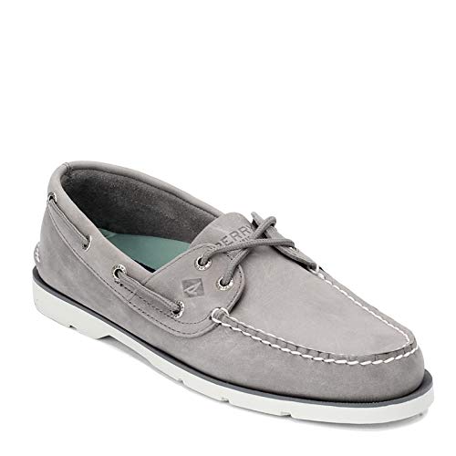 Sperry Men's, Leeward Boat Shoe Leather Grey 9.5 M