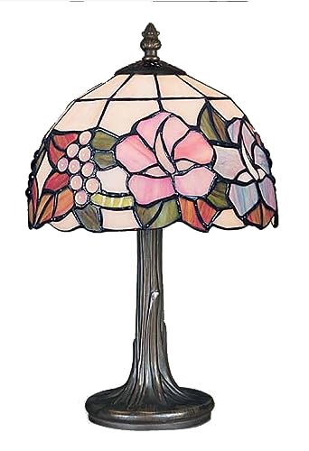 Image of Lily Small Tiffany Style Stained Glass Floral Table Lamp