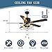 LuxureFan Retro Industrial Ceiling Fan Light for Restaurant/Living Room with Create Iron Cage Cover Pull Chain/Remote and 5 Reversible Wood Leaves (52Inch)