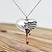 Controse Silver-Toned Stainless Steel Bleeding Heart Necklace with Pendant