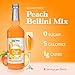 Jordan's Skinny Mixes Sugar Free Peach Bellini Mix, Flavored Cocktail Mixer for Drinks, Peach Drink Flavoring for Cocktails & Mocktails, Low Calorie, Gluten Free, Keto Friendly, 32 Fl Oz, 1 Pack