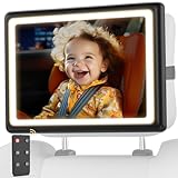 Baby Car Mirror with Light - Remote Control, 360°...