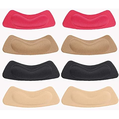 4 Pairs of High Heel Cushion Heel Shoe Handle Lining Self-Adhesive Insole Foot Care Protection Pad (Multicolor) Cover