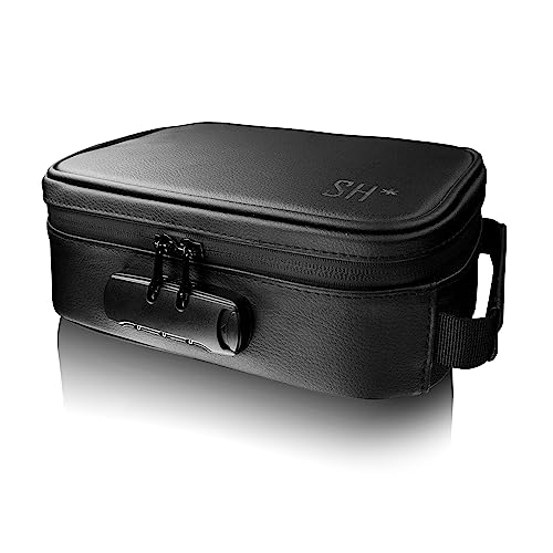 STASHIC Elite Smell Proof Stash Bag - Vegan Leather - Lockable Case - Rolling Box - Discreet Safe Storage - with Roll Tray & Premium YKK Zips/Anti-Snag -SH*
