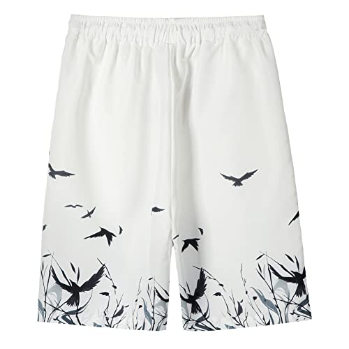 Image of PRIJOUHE Mens Kimono Set Japanese Haori & Shorts 2 Piece Summer Outfits