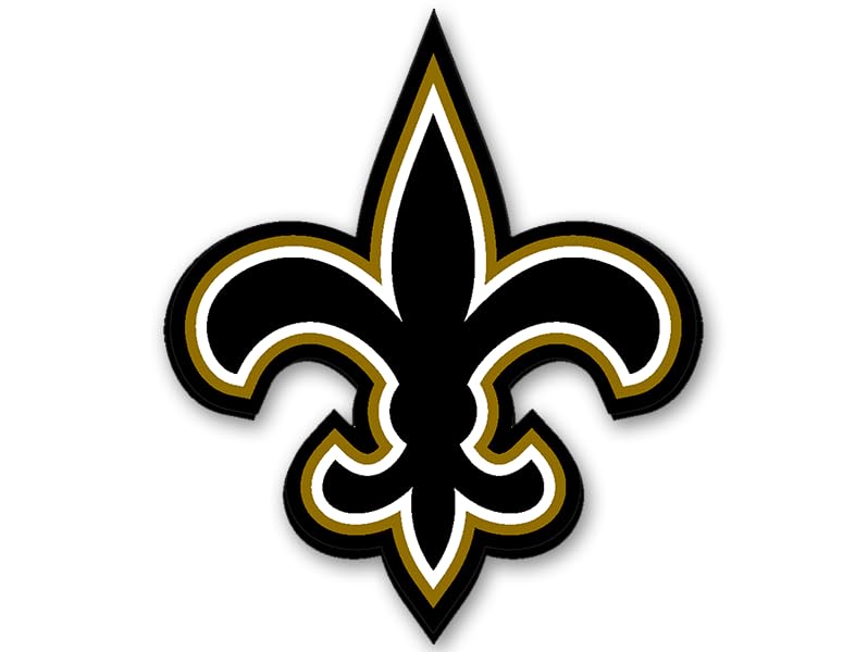 Image of Black & Gold Fleur De Lis Shaped Sticker (City of Louisiana Flag Symbol Decal for Cars, Trucks, Laptops, Made in The USA (3 inch)