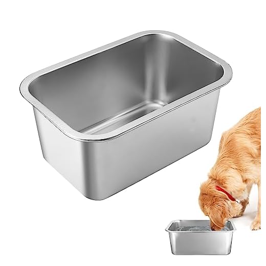 2 Gallons Large Dog Bowls - Durable Food Grade Stainless Steel Dog Water and Food Bowl No Spilling, High Capacity for Medium Large Breed Dogs Indoor Outdoor