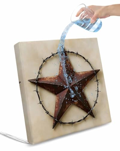 Brown Star Country Outdoor Cushion Chair Cover Set of 2 - Waterproof Couch Seat Covers, Vintage Farmhouse Retro Western Art Patio Furniture Protector Cushions Slipcovers for Sofa/RV, 22