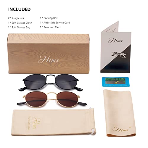 Image of Small Round Polarized Sunglasses Retro Men Women Mirrored Lens Metal Frame Circle Sun Glasses Shades