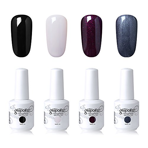 Elite99 Soak Off Gel Polish Lacquer Uv Led Nail Art Manicure Kit 4 Colors Set + 15Ml G-C237
