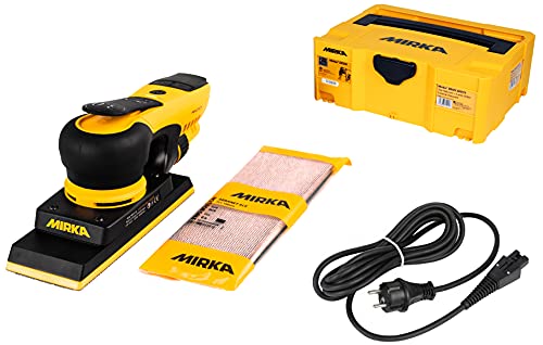 Mirka DEOS 383CV Schwingschleifer, leistungsstarker und kompakter Mirka Schleifer mit Zentralabsaugung und Klett, Schleifmaschine im Case geeignet für Schleifpapier 70 x 198 mm – Bild 3
