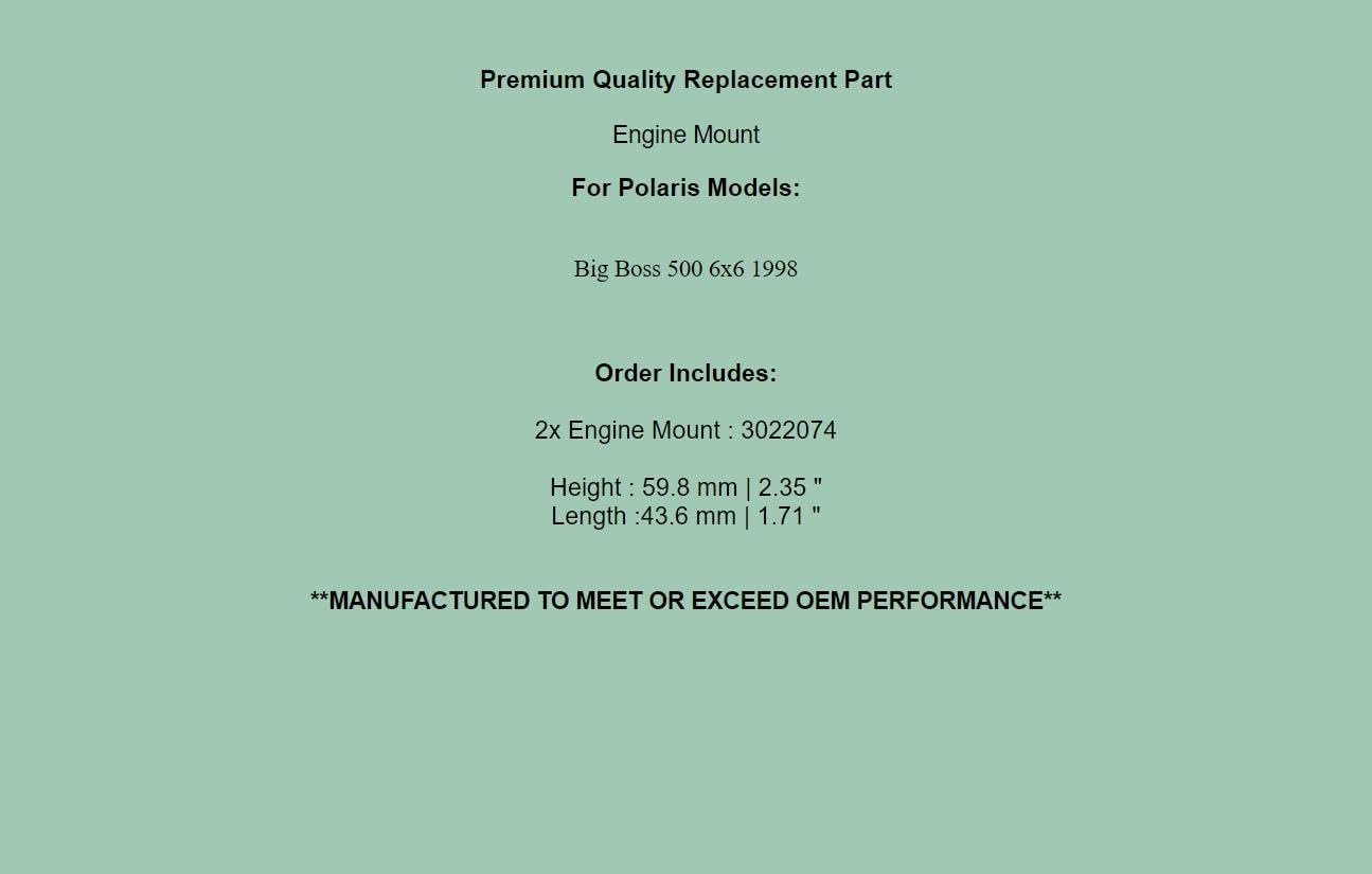 Generic Replacement Engine Mount For polaris Big Boss 500 6x6 1998 3022074