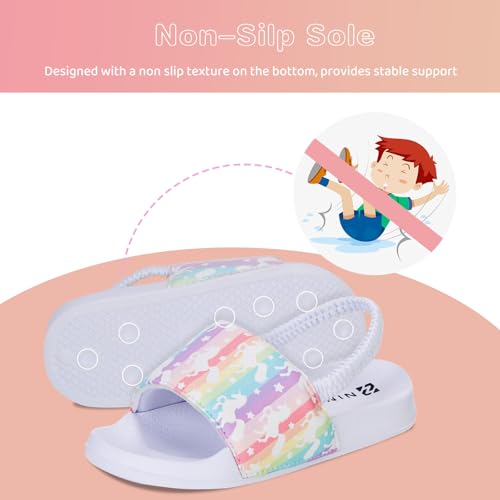 Image of WateLves Toddler Boys Girls Slides Sandals for Swim Beach Kids Water Shoes Casual Summer Slippers