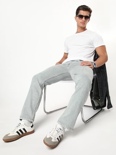 Image of Urbano Fashion Men's Regular Fit Heavy Washed Denim Jeans Stretchable
