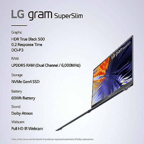 Image of LG gram SuperSlim15.6 inch OLED Laptop, Intel 13th Gen Core i7 Evo Platform, Windows 11 Home, 32GB RAM, 2TB SSD, Neptune Blue