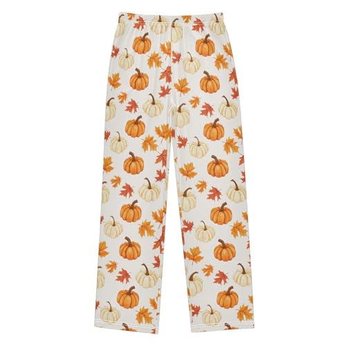 Farm Maple Leaves Pumpkins Boys Pants for Kids Jogger Pants with Pockets S