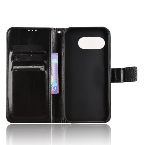 Ebzzliy Funda para Google Pixel 10a, Carcasa PU Cuero, Tipo Libro Flip con Ranura para Tarjeta Caso Soporte Plegable Cover, Cierre Magnético, Negro - imagen 3