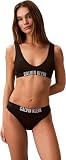 Calvin Klein Braguita de Bikini Mujer Acanalada, Negro (Black), XL