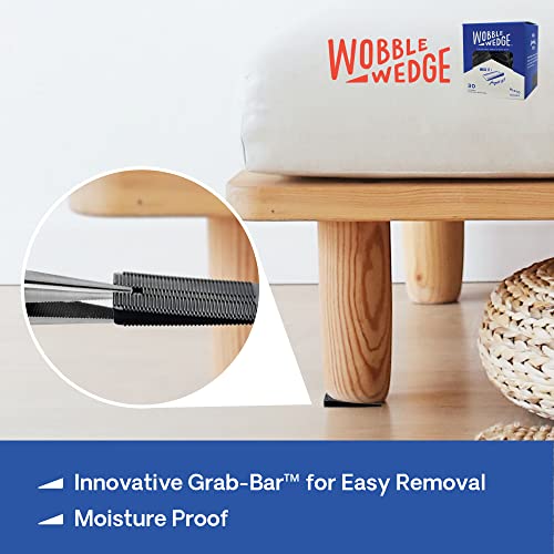 Wobble Wedge ハードブラック レストラン テーブル シム 30個入り