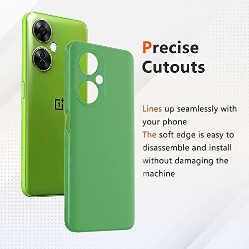Image of LIRAMARK Liquid Silicone Soft Back Cover Case for OnePlus Nord CE 3 Lite 5G / 1+Nord CE 3 Lite 5G (Mint Green)