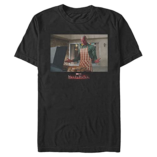 T-Shirt Marvel Ajusté Noir Finition 4XL Haute Qualité pour Homme Grand