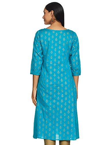 Image of Zemyra Women's Cotton Print Regular Kurta