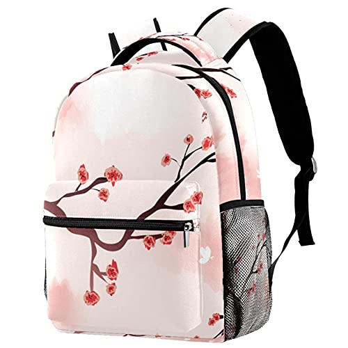 Sac à dos de voyage pour le campus et les sorties loisirs au motif aquarelle rose délicat