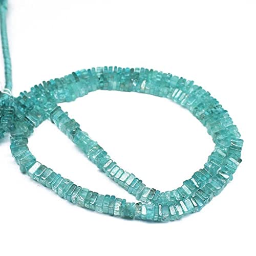 Perles apatite bleue heishi carrées LKBEADS 13 pouces pour bijoux DIY
