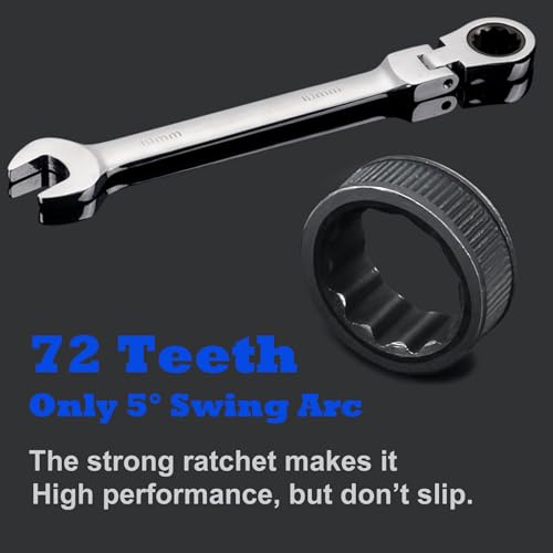 Qnkaa 12-Piece Flex Head Wrench