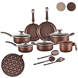 Conjunto panelas alumínio antiaderente 10 peças prime alumínio ma