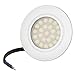 Produktbild JungesLicht LED Einbauleuchte TREVI 4Watt 230Volt IP44 Möbelleuchte Möbeleinbauleuchte Ultra Flach 20mm Rostfrei Kunststoff Einbaustrahler 300Lumen (Warmweiß 3000K)